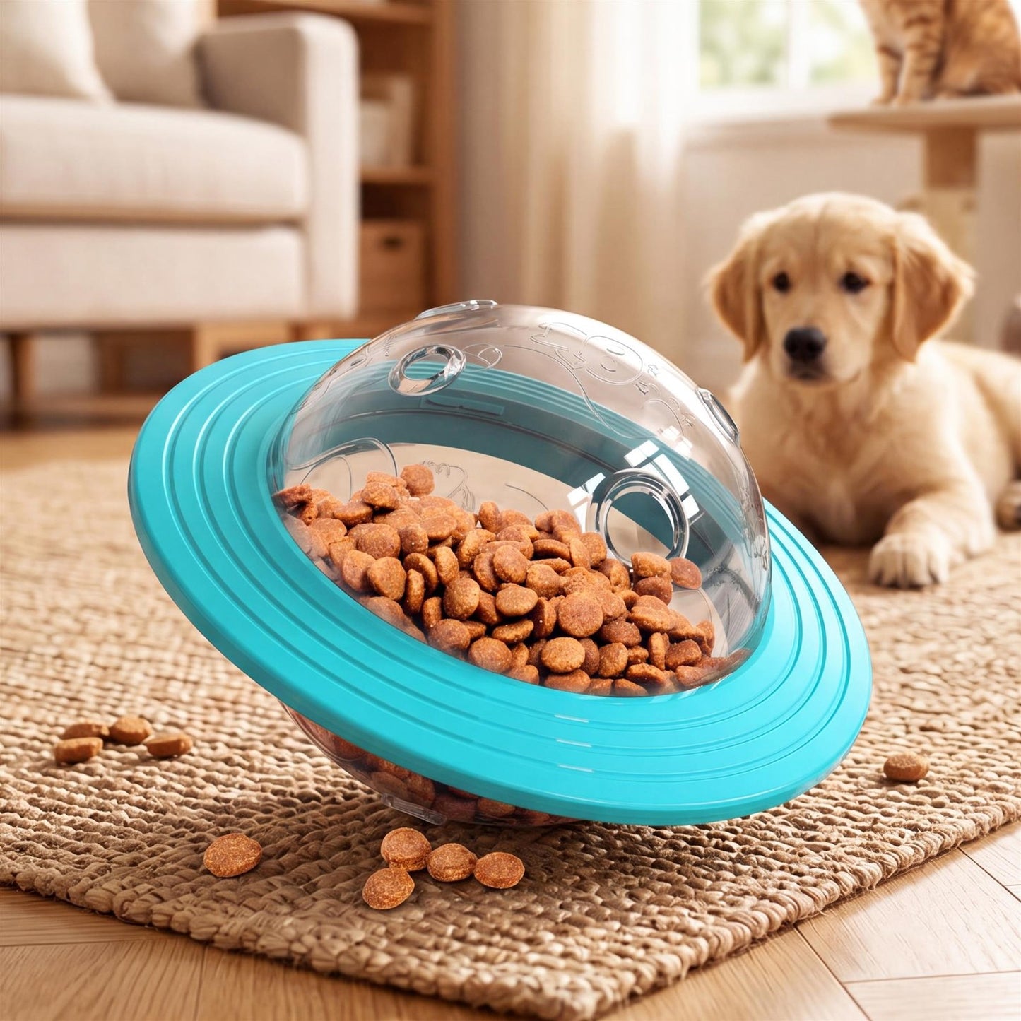Dog Treat Dispensing Ball Interactive Puzzle Pet Toy Slow Feeder IQ Training